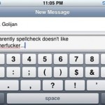 Spellcheck, shown here in SMS