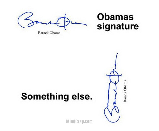 Obama sa podpisuje ako…